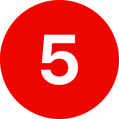 red 5 with transparent background