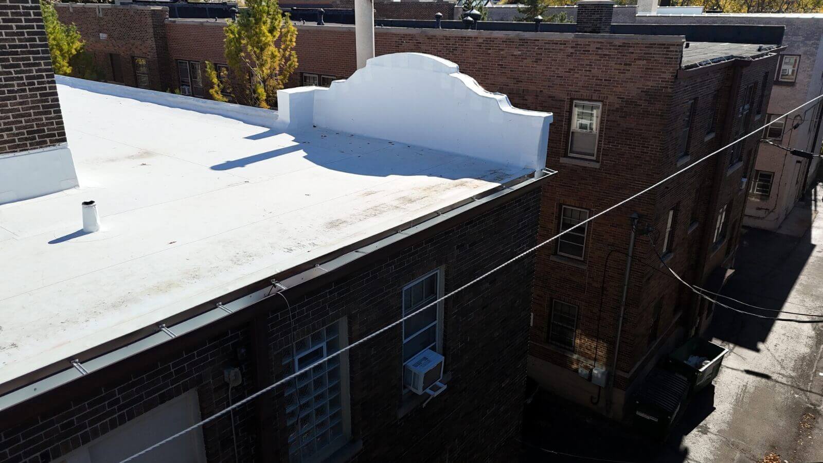 flat roof repair job