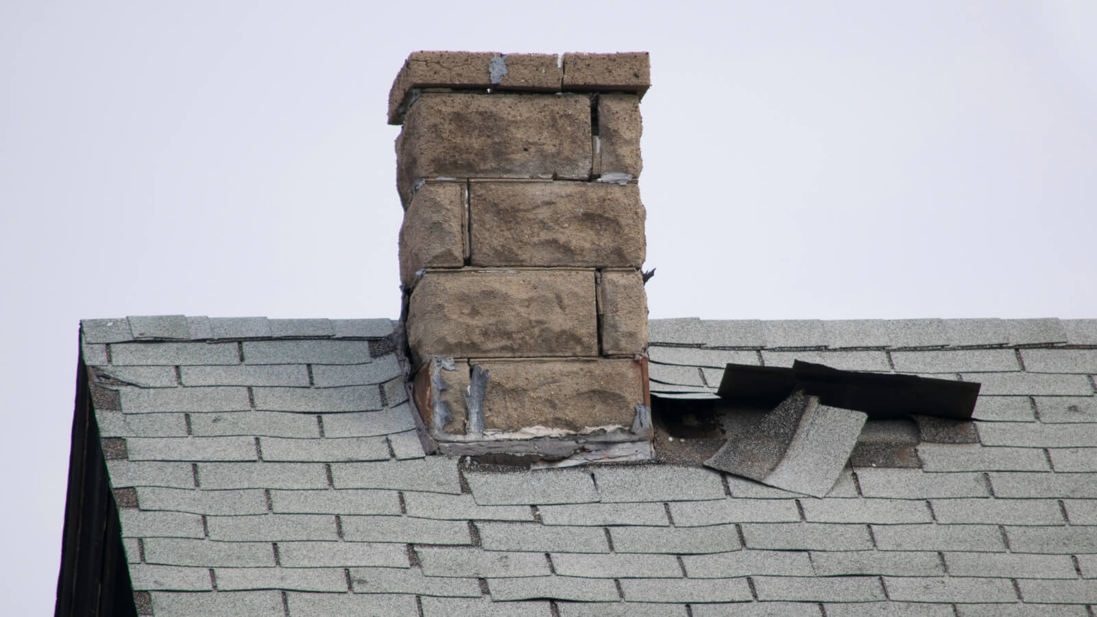 roof with damage