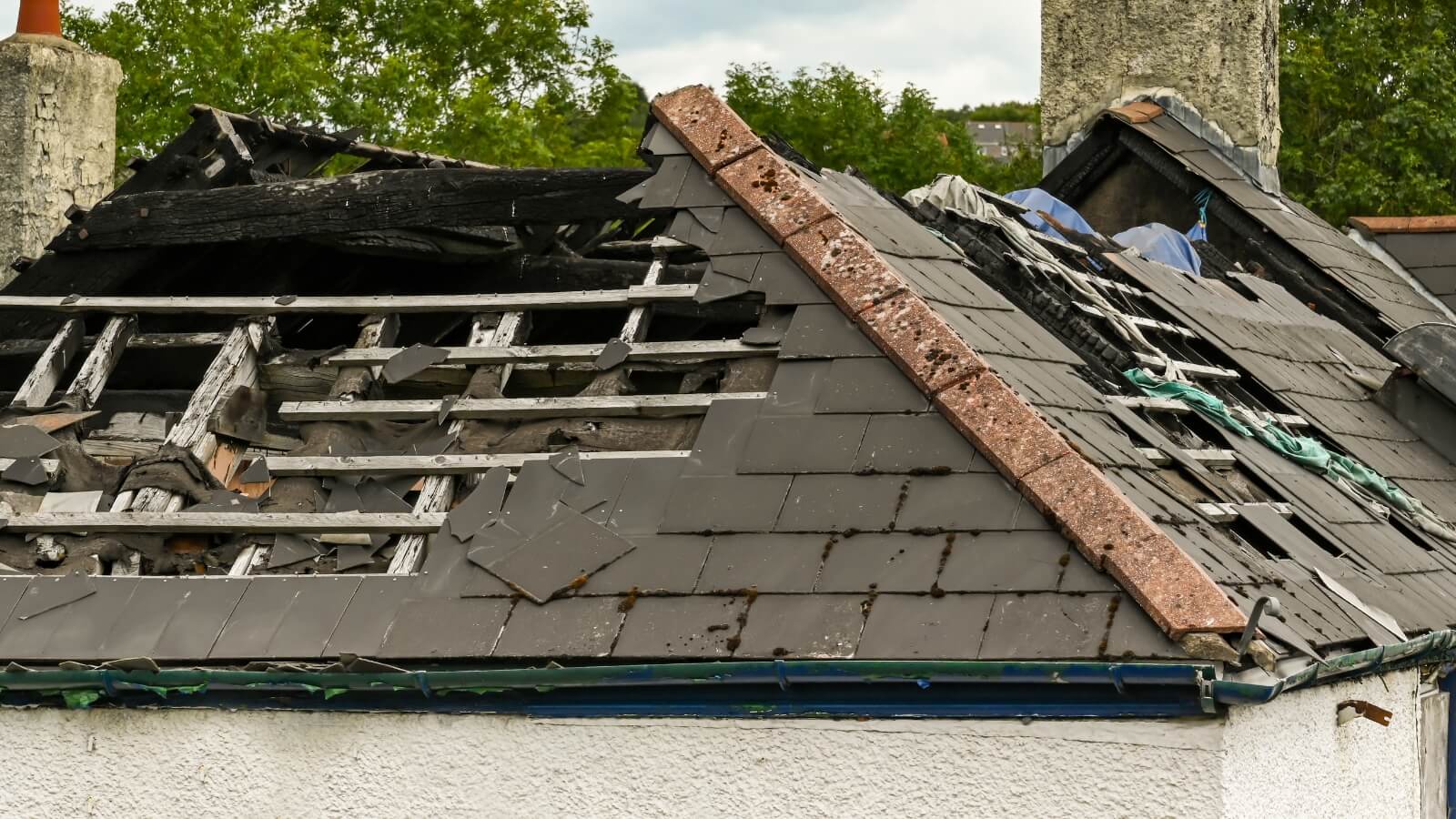 Very damaged roof