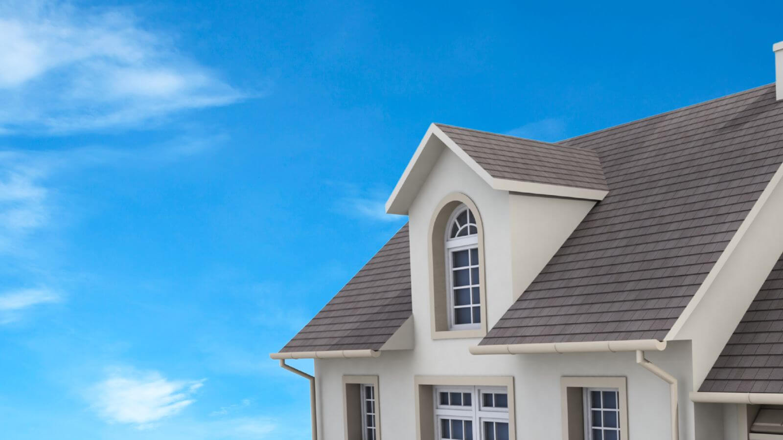 house on sky background house on sky background