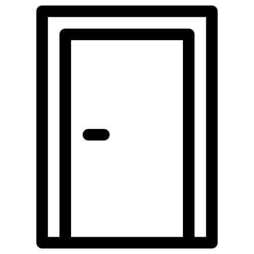 commercial front door icon with transparent background