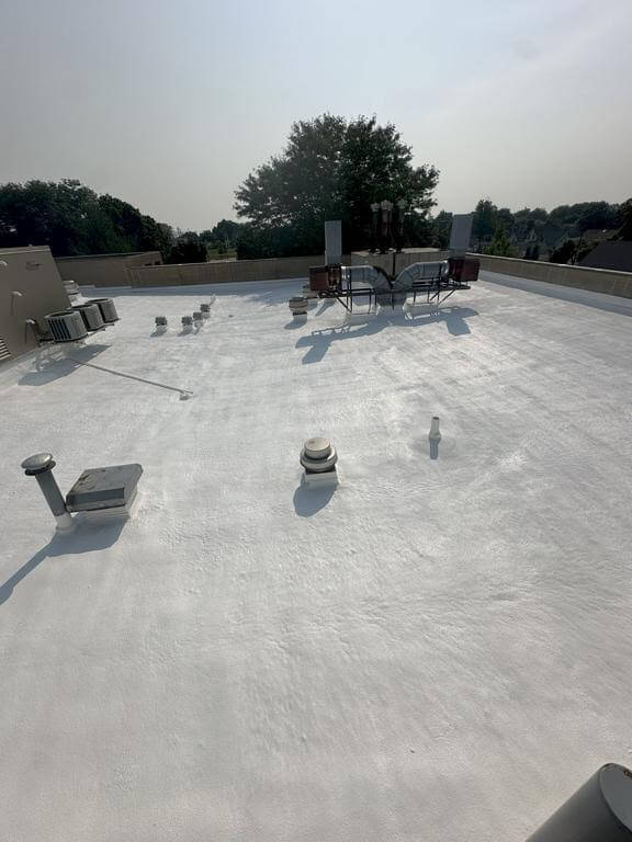 top of a commercial roof
